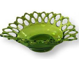 Westmoreland Green Glass Console Bowl