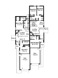 Multi Family Plan 92296 Ranch Style