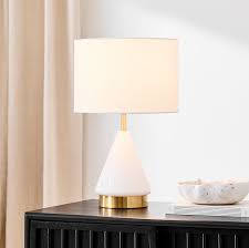 Metalized Glass Table Lamp Usb Small Gray Set Of 2 West Elm
