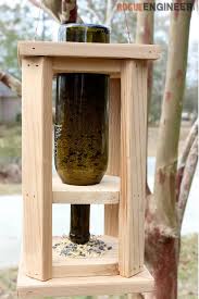 Wine Bottle Bird Feeder Free Diy