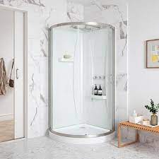 Corner Shower Kit With Clear Framed