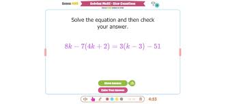 Solving Multi Step Equations On The App