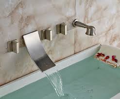 Waterfall Tub Faucet With Handheld Shower