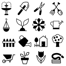 Garden Icon Vector Set Farm