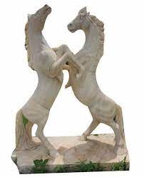 White Marble Horse Statue Outdoor