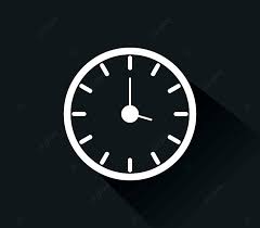 Clock Icon Face Black Interval Vector
