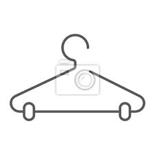 Clothes Hanger Thin Line Icon Laundry