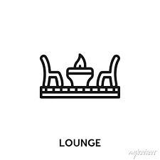 Lounge Vector Icon Lounge Sign Symbol