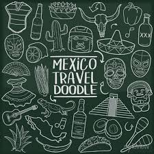 Mexico Travel Doodle Line Icon