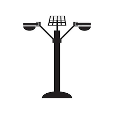 Solar Street Light Vector Art Icons