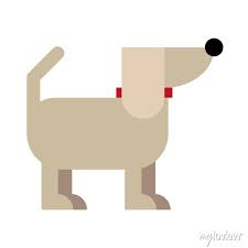 Cute Little Dog Mascot Icon Wall