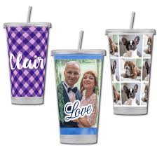 Personalized Tumbler With Straws