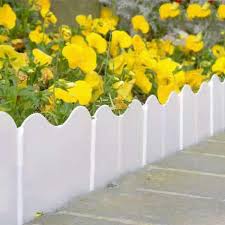 5 5 In H X 6 3 In W White Garden Edging Wave Style Plastic Border Fence 20 Pieces