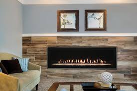 Cool Toned Modern Linear Fireplace