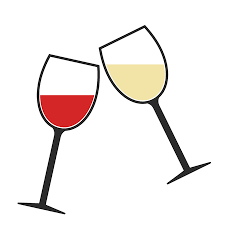 Red And White Wine Glasses Clink Icon