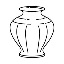 Porcelain Vase Icon Doodle Hand Drawn