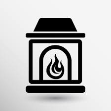 Fireplace Icon Vector On Logo