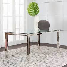 Skyline Rectangular Glass Dining Table