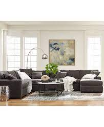 Fabric Chaise Sectional Sofa