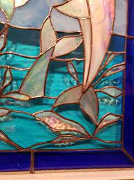 Stained Glass Rv Door Window Dolphins