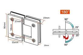 China Stainless Steel Glass Door Hinges