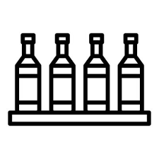 Bar Wine Bottle Icon Outline Vector