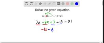Solve Multi Step Equations Example 4