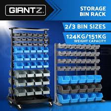 Giantz Storage Bin Rack Wall Mounted