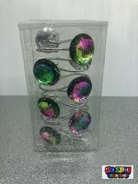 Iridescent Crystal Shower Curtain Hooks