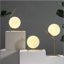 Modern Led Table Lamp Desk Light Glass