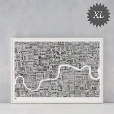 London Wall Poster London Map