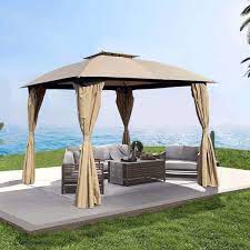 10 Ft X 10 Ft Brown Outdoor Patio