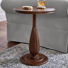 Accent Table With Detailed Pedestal