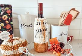 Modern Wine Bottle Cozy Crochet Pattern