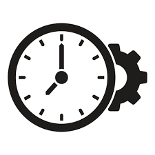 Clock Gear Time Icon Simple Vector