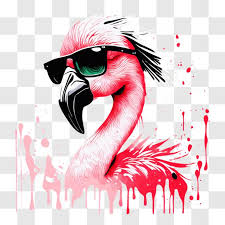 Vibrant Pink Flamingo With