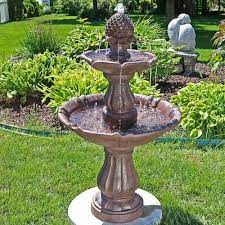 Brown Marble Outdoor Water Fountain