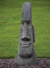 Easter Island Head Stone Garden Ornament