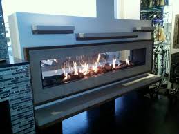 Linear Fireplace Mantel With Floating
