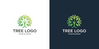 Tree Logo Icon Template Design Round