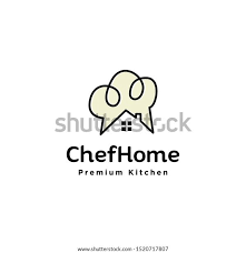Chef Hat Home Kitchen Line Art Stock