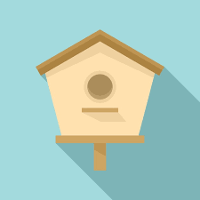 Garden Bird House Vector Icon