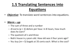 Ppt 1 5 Translating Sentences Into