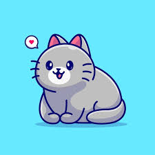 Cute Cat Sitting Cartoon Vector Icon