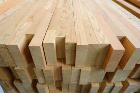 glued timber beams stock photo by