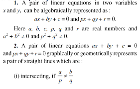 Linear Equations In Two Variables Notes