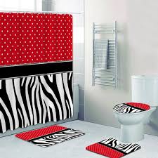 Zebra Print Shower Curtain Mat