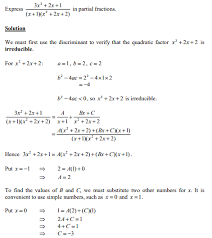 Partial Fractions Advanced Higher Maths