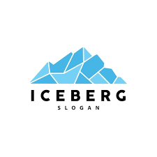 Iceberg Logo Antarctic Mountains Vector