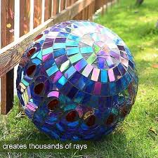 Colorful Mosaic Glass Gazing Ball